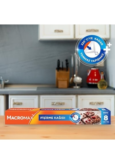 Macro Max Mutfak Pişirme Kağıdı 8 Mt Açık Gri