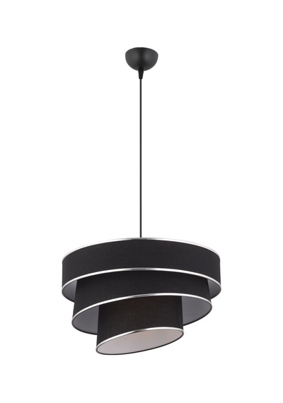 Paoni 3 Katlı Siyah Gümüş Detaylı Modern Koridor,Yatak Odası Salon Avize