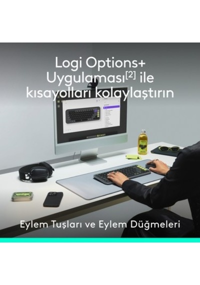 Minimalist Kablosuz Aydınlatmalı Klavye Ve Mouse Seti, Sessiz Kullanım