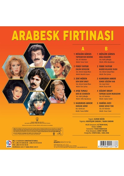 Arabesk Fırtınası - Çeşitli Sanatçılar Plak