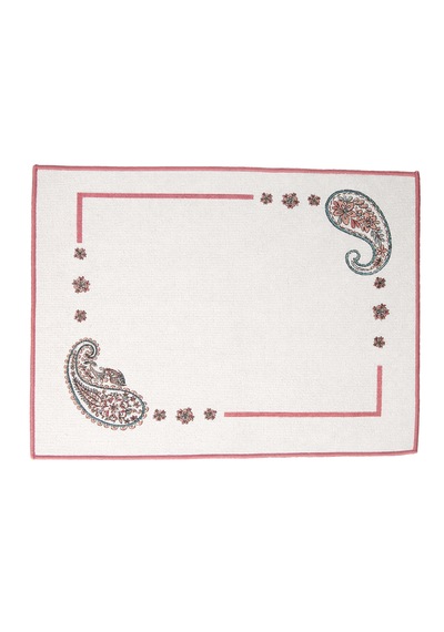 Faralya Life 4 Lü Amerikan Servis Seti 35x50 Cm Şal Desenli Pamuklu Şal Desenli
