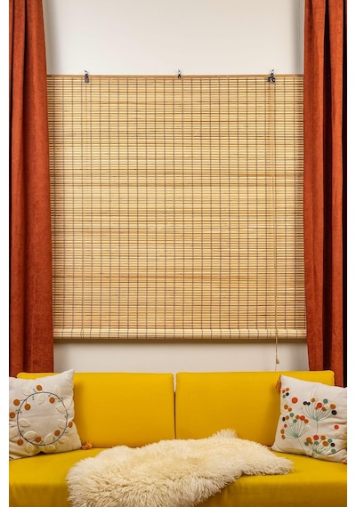 Navagrey Bambu Stor Perde Bej 150 180 Çok Renkli