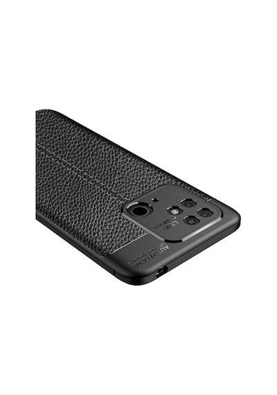 Xiaomi Poco C40 Kilif Lens Deri Görünümlü Niss Silikon Kapak