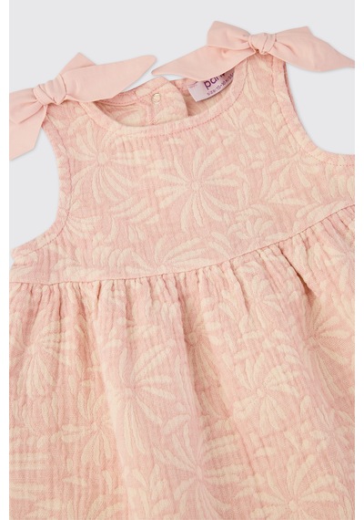 Panço Yenidoğan Pudra Müslin Tulum Pembe 2611GN30003