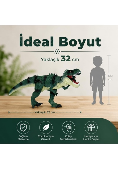 32 Cm Ağzı Oynayan Dinozor Oyuncak, Hareketli Ağızlı Dinozor Figürü, Çocuklar İçin Gerçekçi Görünümlü Hayvan Figür Oyuncağı Tq680-23