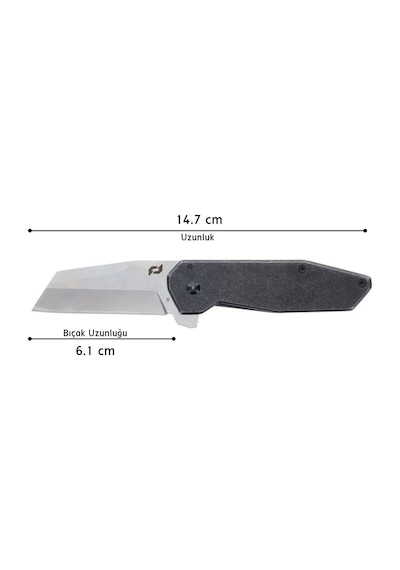 Schrade Usa Slyte Compact Katlanır Düz Saten D2 Çelik Kamp Bıçak - 1182277 Siyah