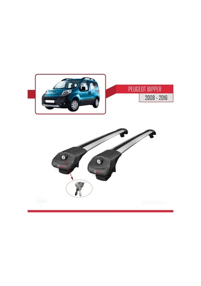 Peugeot Bipper 2008-2016 Arası İle Uyumlu Ace-1 Ara Atkı Tavan Barı Gri
