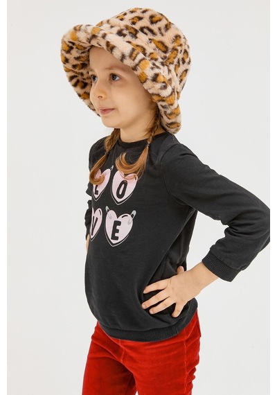 Benitto Kids Benittokids Kız Çocuk Peluş Bucket Şapka 7001-leopar