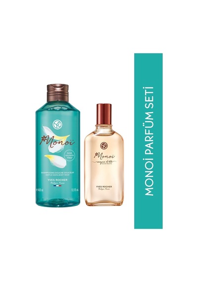 Yves Rocher Orjinal Boy Monoi Saç Vücut Şampuanı, Monoi Edt Seti 100 Ml