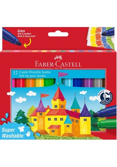 Faber-castell Keçeli Kalem Jumbo 12 Li Superwashable