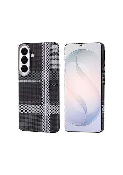 Maks Technology Samsung Galaxy Uyumlu S26 Kılıf M-safe Şarj Özellikli Karbon Fiber Görünümlü Mkst Nekst Kapak - Siyah-gri