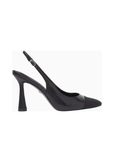 Sam Edelman Essa 95 Siyah Deri-süet Sivri Burun Ayarlanabilir Bantlı Kadın Slingback Topuklu