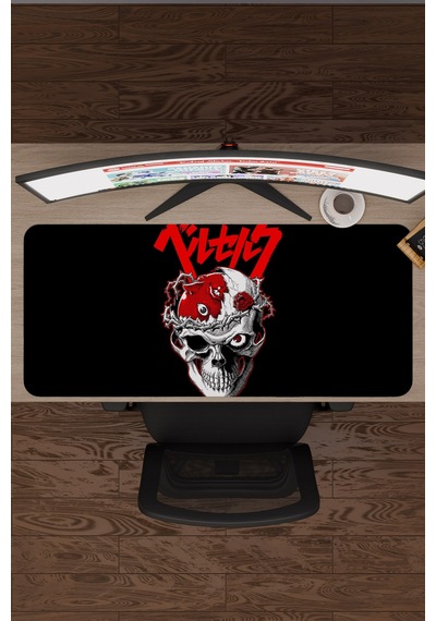 Berserk Kaymaz Dikişli Kauçuk Oyuncu Mousepad V3 - 90x40 Xxl Gaming Mouse Pad Fare Altlığı