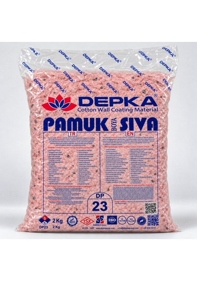 Depka Pamuk Sıva Dp23 2 Kg 7-8 M² İpek Sıva Alternatifi Isı Ve Ses Yalıtımlı Dekoratif Sıva