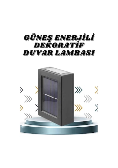 Solar Lamba Dekoratif Aplik Su Geçirmez Led Işıklı Duvar Lambası