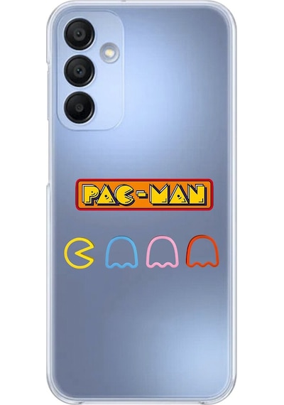 Samsung Galaxy A15 Uyumlu Şeffaf Kılıf 1 Pac-man Tasarımlı