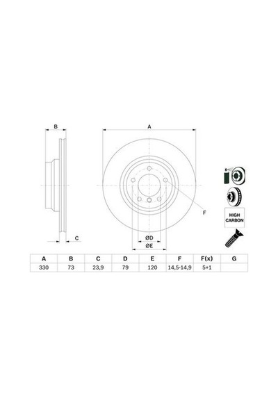 Bmw 3 E90 320D 2005-2011 Bosch Ön Disk 2 Adet