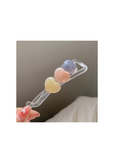 Kalp Detaylı Şeffaf Muz Mandal Saç Tokası - Pastel Pastel Şeffaf - 789183227 Pastel Şeffaf - 789183227 Pastel Şeffaf