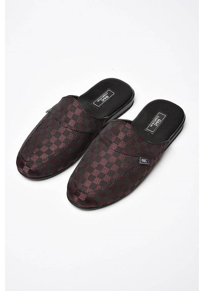 Gc 385 Erkek Ev Terliği - Bordo Siyah