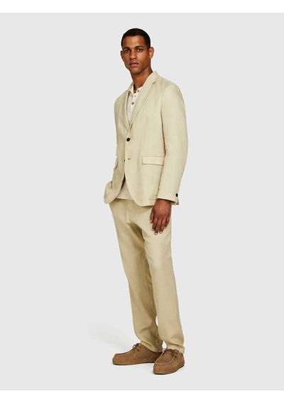Sisley %100 Keten Astarsız Rahat Kalıp Ceket Erkek Bej Ceket - 325p2aghsw01q