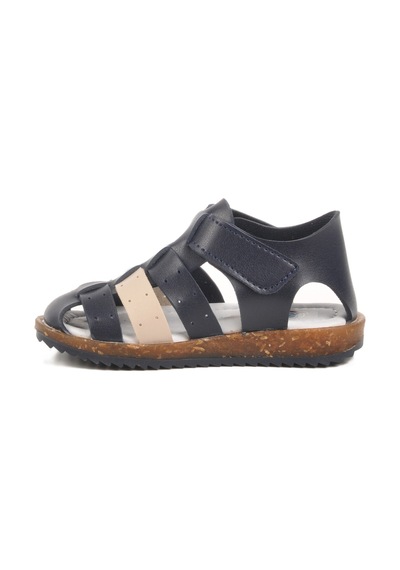 Lacivert Bej Cırtlı Hafif Unisex Çocuk Sandalet 17370 B Lacivert-hardal