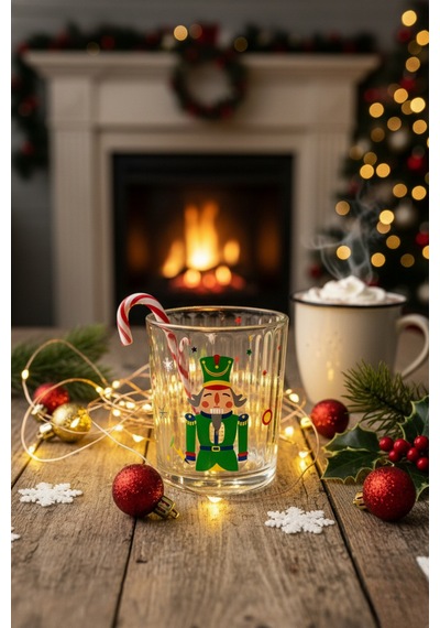 Nutcracker 2'li Optik Meşrubat Bardağı 360 Ml Kırmızı