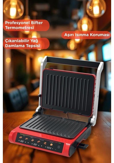Torima TG-PRO1000 2200w Dijital Ekranlı Tost Izgara Makinesi Çıkarılabilir Plaka