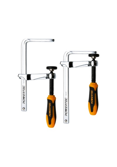 Powertec 71410 Mft Masa Ve Kılavuz Ray Sistemi İçin Hızlı Vidalı Kılavuz Ray Kelepçesi, 13,7 Cm Kapasite X 5,9 Cm Boğaz Derinliği - 2 Paket