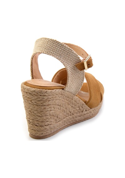 Bambi Taba Leather Kadın Sandalet K05718070702 Taba