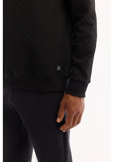 Avva Erkek Siyah Bisiklet Yaka Dokulu Elastan Regular Fit Sweatshirt A52y1216 Avva Erkek Siyah Bisiklet Yaka Dokulu Elastan Regular Fit Sweatshirt A52y1216
