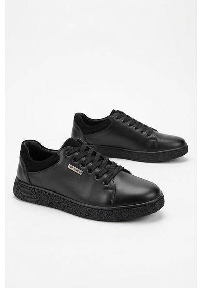 Pierre Cardin Anatomik Orijinal Ürün Hakiki Deri Sneaker Erkek Ayakkabı 169-581 Siyah