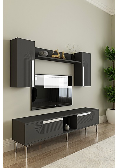 Tvr1502 Meyra Tv Ünitesi Takımı 150cm Antrasit-silver