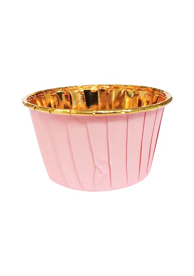 Dolphin Muffin Kek Kapsüslü Pembe-Altın 25'li