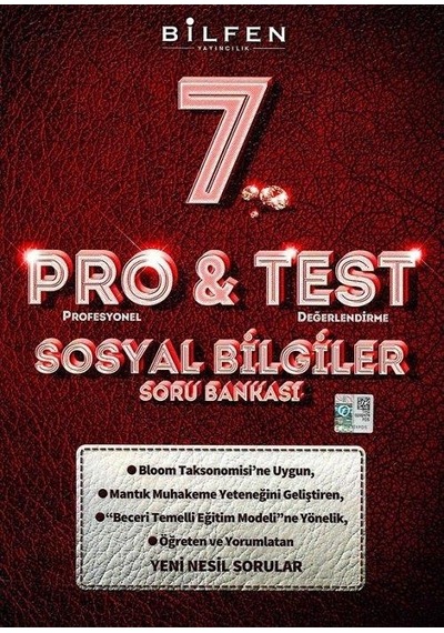 7.Sınıf Pro&Test Sosyal Bilgiler Soru Bankası- Bilfen Yayınları