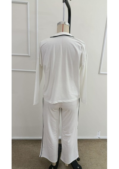 Bhrwear Kadın Uzun Kollu Yakalı Ince Şerit Detaylı Viskon Iki Iplik Bluz Ve Pantolon Ikili Takım Renkli Bhrwear Kadın Uzun Kollu Yakalı Ince Şerit Detaylı Viskon Iki Iplik Bluz Ve Pantolon Ikili Takım Renkli