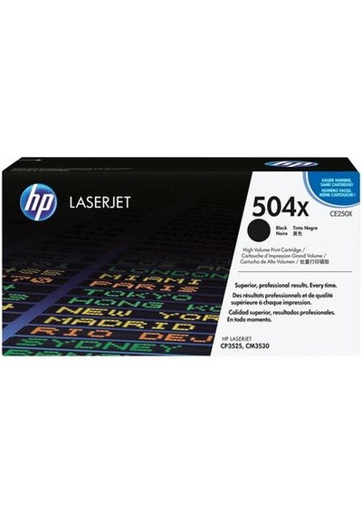 HP 504X CE250X Siyah Toner - CM3530-CP3520-CP3525