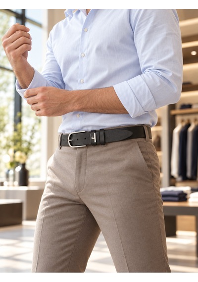 Pierre Cardin Siyah Erkek Kot Kemeri %100 Hakiki Deri