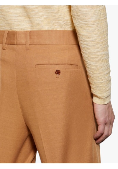 Sisley %100 Pamuk Yırtmaç Detaylı Regular Fit Bermuda Şort Erkek Kahverengi Şort - 325p4gj0s9018 Taba