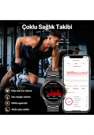 Bix SW05 Metal Çerçeveli 1.43 Amoled Ekran Akıllı Saat (Distribütör Garantili)