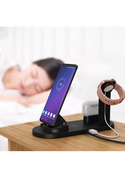 4'ü 1 Arada Kablosuz Şarj Yuvası, Apple Mikro/tip C Telefonlar İçin 360 Derece Dönen Şarj Yuvası, İwatch Serisi, Airpods, İphone, Samsung Uyumlu Galaxy İçin Qi Hızlı Şarj Yuvası Çok Renkli 4'ü 1 Arada Kablosuz Şarj Yuvası, Apple Mikro/tip C Telefonlar İçin 360 Derece Dönen Şarj Yuvası, İwatch Serisi, Airpods, İphone, Samsung Uyumlu Galaxy İçin Qi Hızlı Şarj Yuvası Çok Renkli