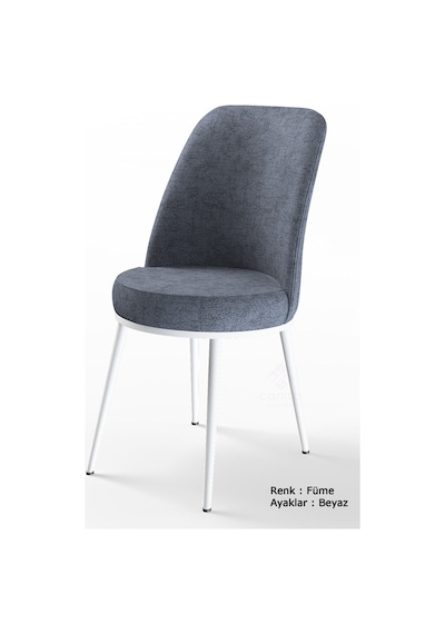 Canisa Concept Nil Serisi 70x110 Sabit Mutfak Masası Takımı Beyaz Masa 4 Füme Sandalye Füme Canisa Concept Nil Serisi 70x110 Sabit Mutfak Masası Takımı Beyaz Masa 4 Füme Sandalye Füme
