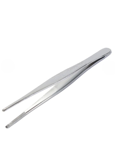Spatül Öğrenci Tipi + Penset Düz Küt Uçlu 13 Cm Nikel Kaplama