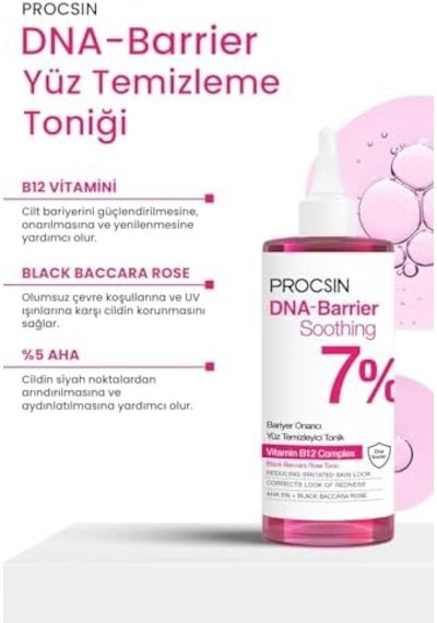 Procsın Dna-barrier Soothing Cilt Bariyeri Onarıcı Güçlendirici Yüz Temizleyici Tonik