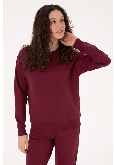 U.S. Polo Assn. Kadın Vişne Yılbaşı Temalı Pijama Takımı 50318899-VR223 U.S. Polo Assn. Kadın Vişne Yılbaşı Temalı Pijama Takımı 50318899-VR223