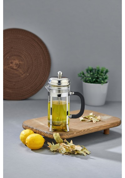 Cooker 350 Ml Cam French Press Gümüş