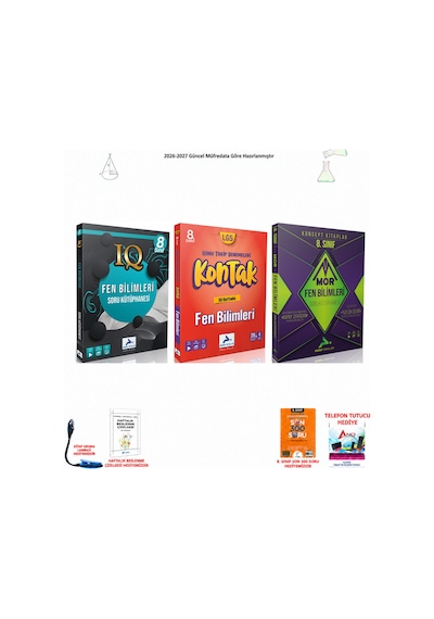 Paraf 8. Sınıf Lgs Fen Bilimleri Iq+kontakt+mor 3 Kitap Seti