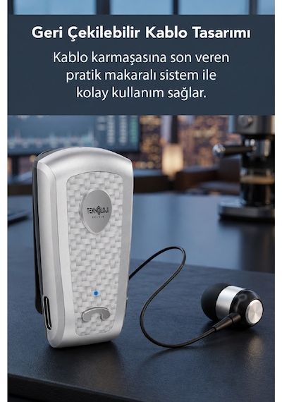 Lkb-38 Bluetooth Kulaklık V5.4, Geri Çekilebilir Makaralı, 1440 Saat Bekleme, Hd Ses, Gürültü Engelleme