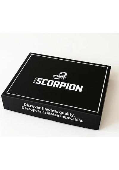 Plus Scorpion Erkekler için Pamuk - Elastan Likralı Beyaz Boxer 6'lı Özel Kutu Beyaz