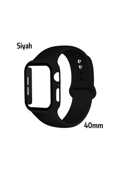 Ally Apple Uyumlu  Watch 4-5-6 40 MM Silikon Kordon Kayış Ve Ekran Koruyu