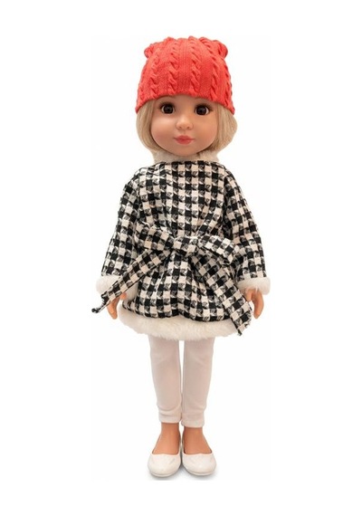 Ctoy Jelena Elegant Girls Moda Oyuncak Bebek Pembe Bereli Şık Kombin 38 Cm 6900110